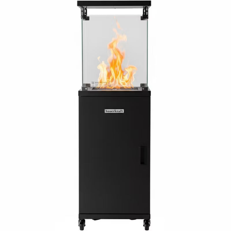 Terrassevarmer Gas 13 kW med Overtræk Sort