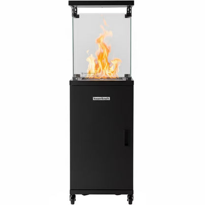 Terrassevarmer Gas 13 kW med Overtræk Sort