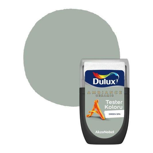 Tester af maling Dulux Ambiance Ceramic green spa 0,03 l