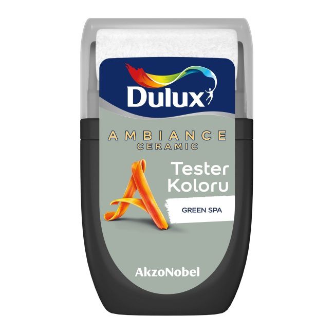Tester af maling Dulux Ambiance Ceramic green spa 0,03 l