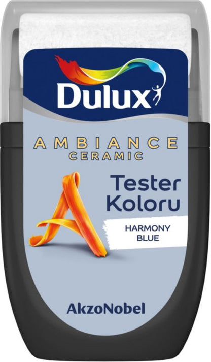 Tester af maling Dulux Ambiance Ceramic harmony blue 0,03 l