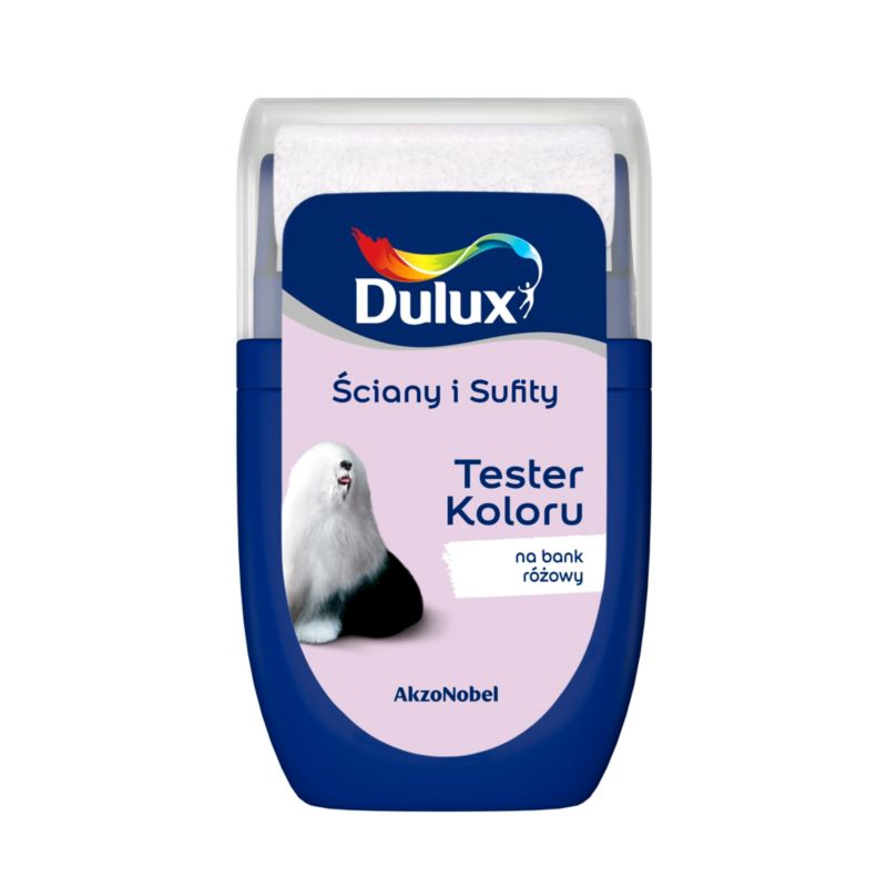 Dulux tester til vægge og lofter i farven 'På den sikre side pink' 0,03 l