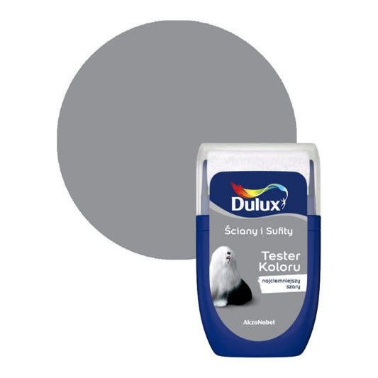 Dulux malingstester til vægge og lofter, mørkeste grå, 0,03 l