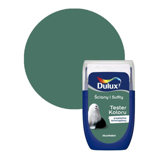 Dulux testmaling til vægge og lofter i eksemplarisk smaragdgrøn 0,03 l