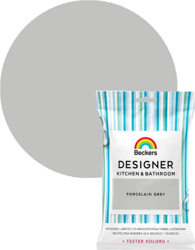Tester til farve Beckers Designer Kitchen&Bathroom Porcelain Grey 0,05 l