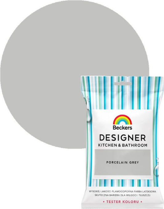 Tester til farve Beckers Designer Kitchen&Bathroom Porcelain Grey 0,05 l