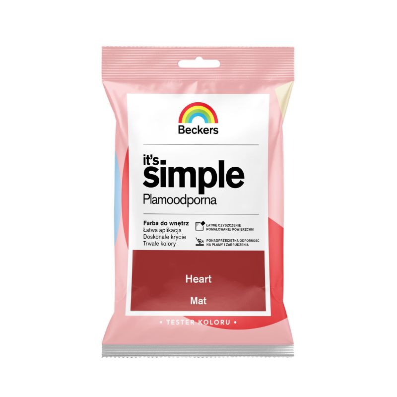 Tester af farve Beckers It's Simple heart 0,05 l
