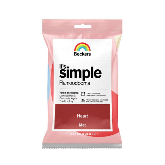 Tester af farve Beckers It's Simple heart 0,05 l