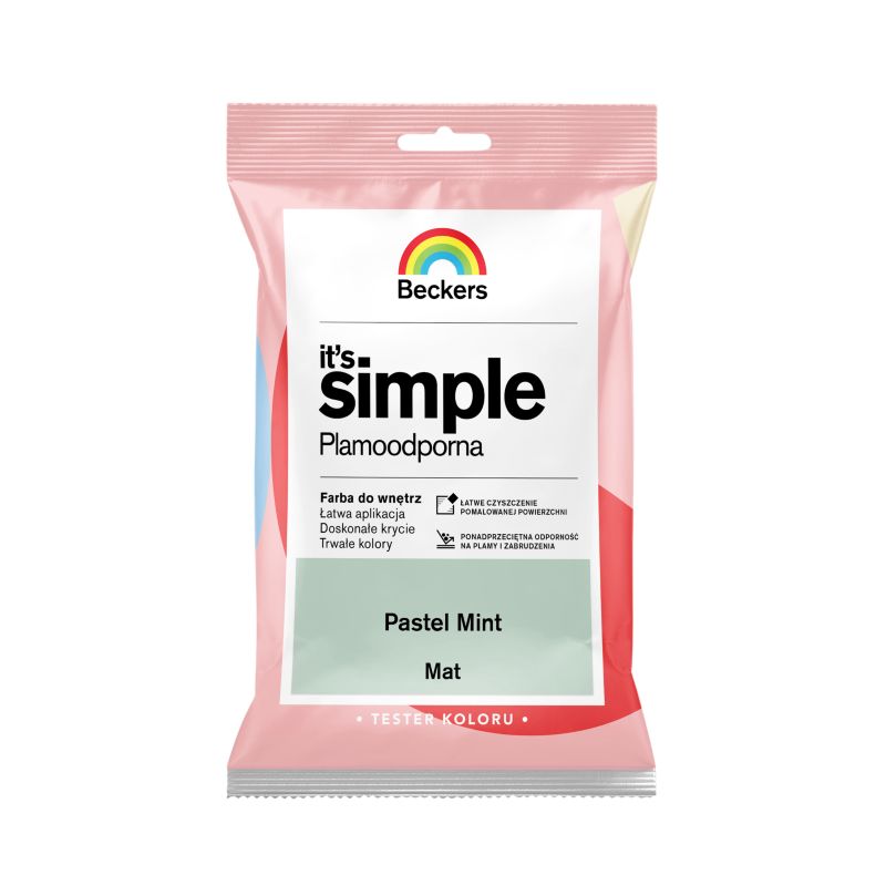 Tester af farve Beckers It's Simple pastel mint 0,05 l