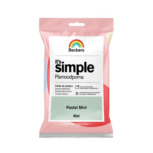 Tester af farve Beckers It's Simple pastel mint 0,05 l