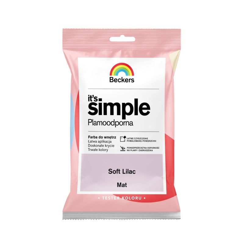 Tester af farve Beckers It's Simple Soft lilac 0,05 l