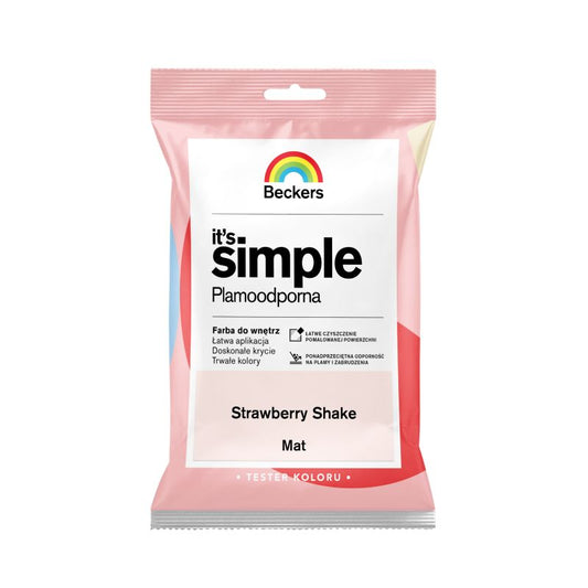 Beckers It's Simple strawberry shake farvetester 0,05 l
