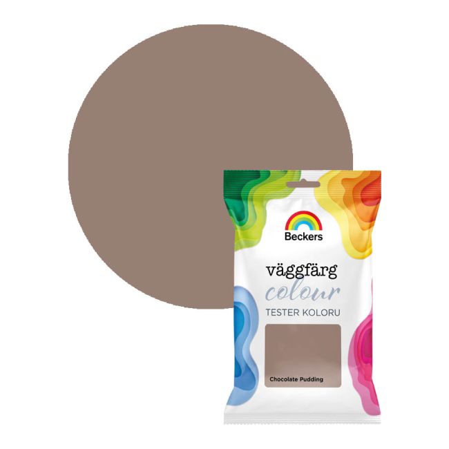 Tester af farve Beckers Vaggfarg Colour chokoladepudding 0,05 l