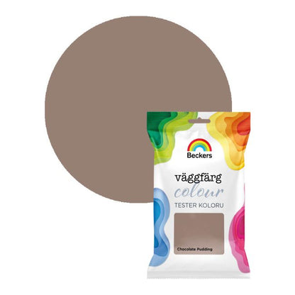 Tester af farve Beckers Vaggfarg Colour chokoladepudding 0,05 l