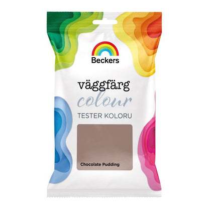 Tester af farve Beckers Vaggfarg Colour chokoladepudding 0,05 l