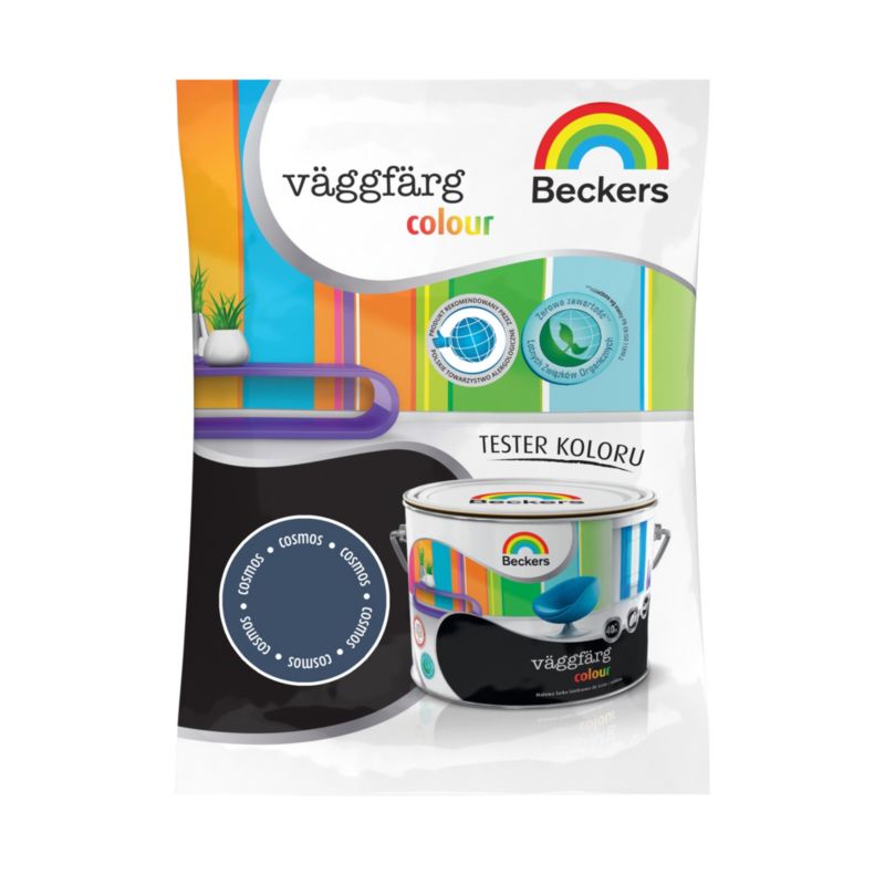 Tester af farve Beckers Vaggfarg Colour cosmos 0,05 l