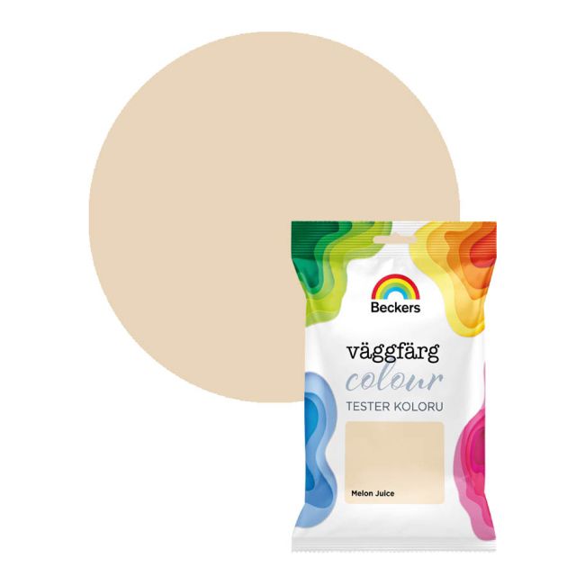 Tester til farve Beckers Vaggfarg Colour melon juice 0,05 l