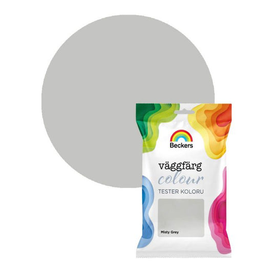Tester til farve Beckers Vaggfarg Colour misty grey 0,05 l