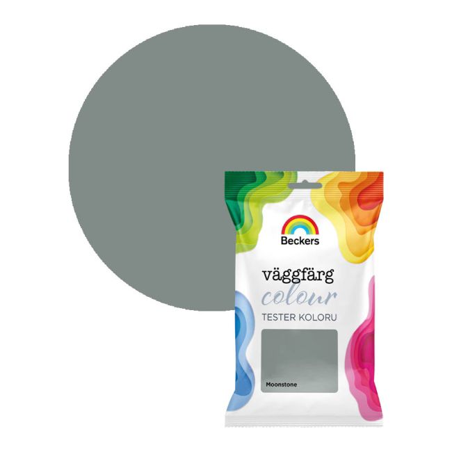 Tester af farve Beckers Vaggfarg Colour moonstone 0,05 l