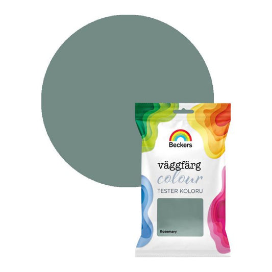 Tester af farve Beckers Vaggfarg Colour rosemary 0,05 l