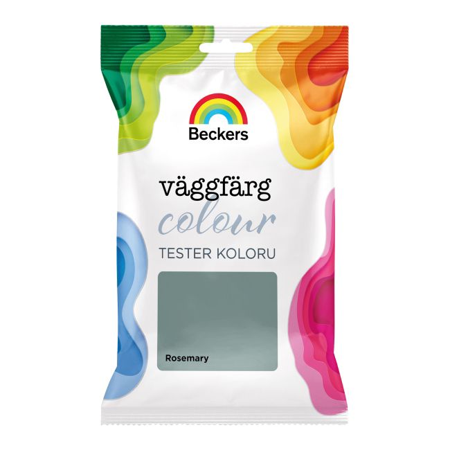 Tester af farve Beckers Vaggfarg Colour rosemary 0,05 l