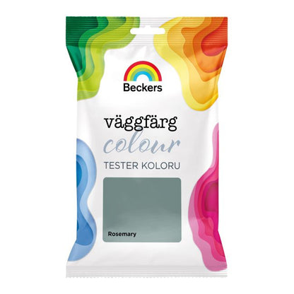 Tester af farve Beckers Vaggfarg Colour rosemary 0,05 l