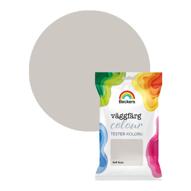 Tester af farve Beckers Vaggfarg Colour soft écru 0,05 l