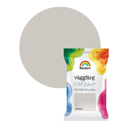 Tester af farve Beckers Vaggfarg Colour soft écru 0,05 l