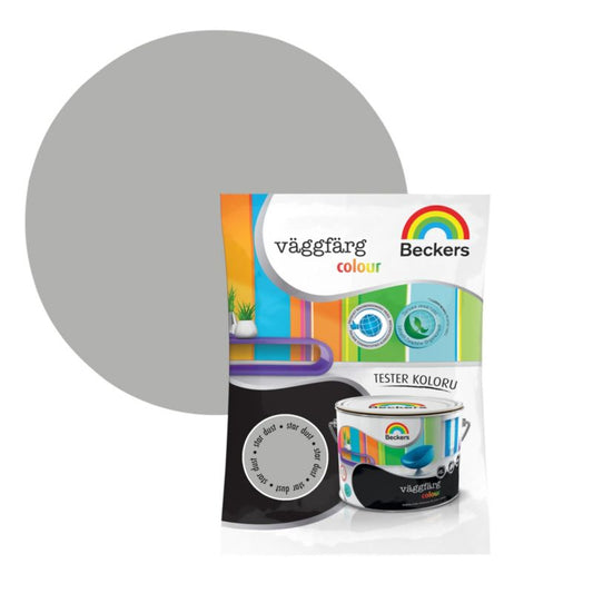 Tester af farve Beckers Vaggfarg Colour star dust 0,05 l