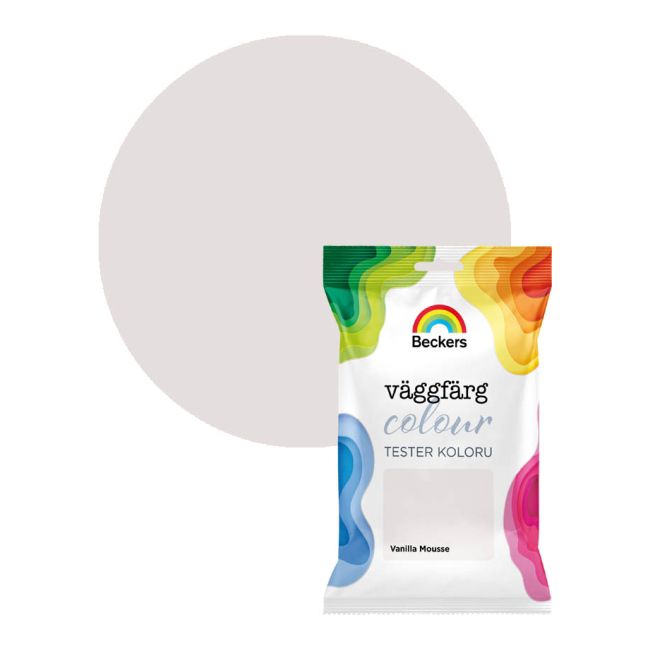 Tester til farve Beckers Vaggfarg Colour vanilla mousse 0,05 l