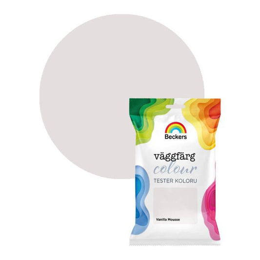 Tester til farve Beckers Vaggfarg Colour vanilla mousse 0,05 l