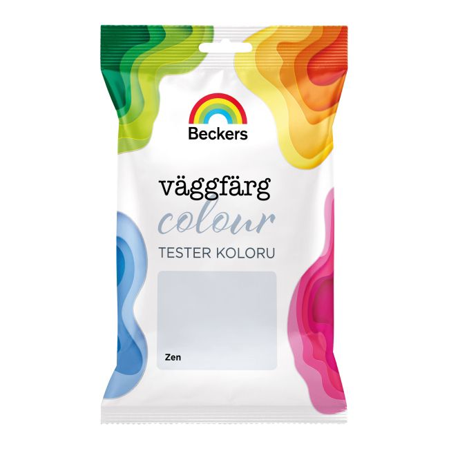 Tester af farve Beckers Vaggfarg Colour zen 0,05 l