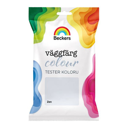 Tester af farve Beckers Vaggfarg Colour zen 0,05 l
