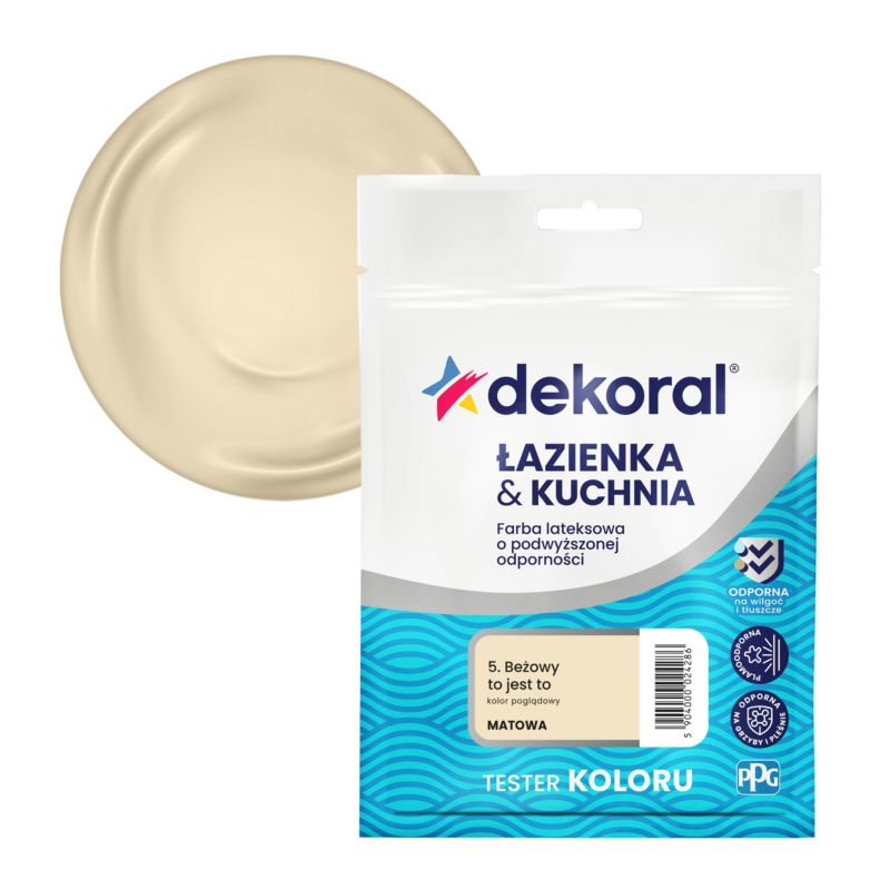 Tester til farve Dekoral Badeværelse & Køkken beige 0,03 l