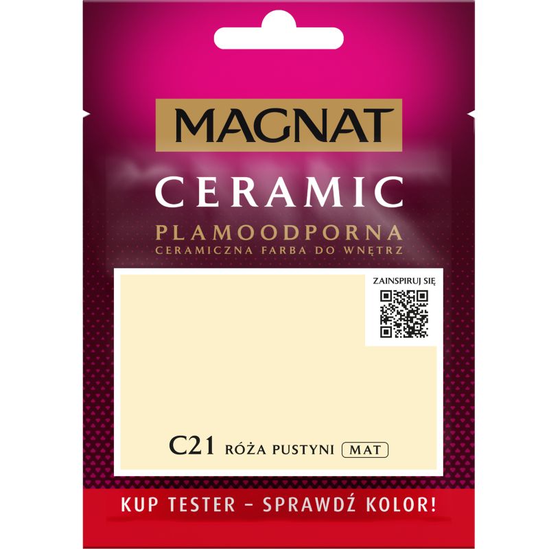 Tester maling Magnat Ceramic C21 ørkenrose 0,03 l