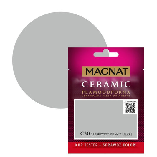 Tester maling Magnat Ceramic C30 sølvgranit 0,03 l