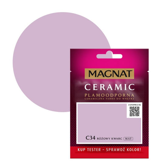 Tester maling Magnat Ceramic C34 lyserød kvarts 0,03 l