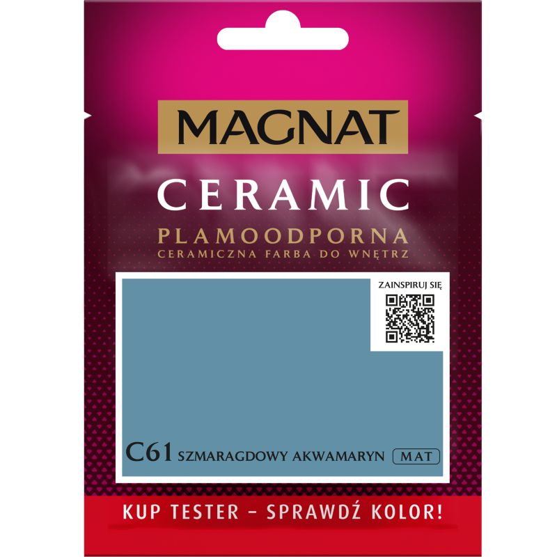 Tester maling Magnat Ceramic C61 smaragd akvamarin 0,03 l