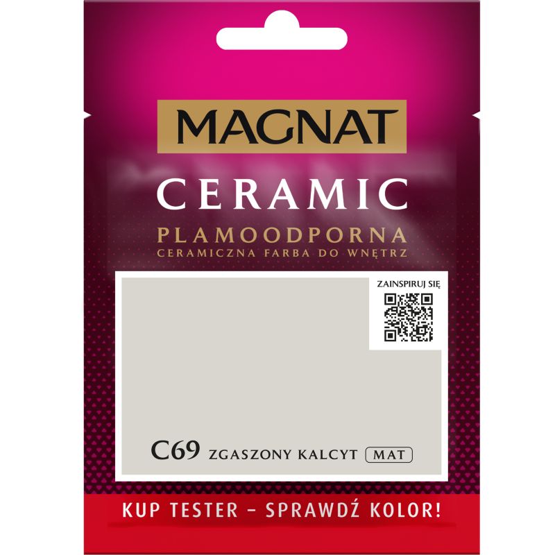Tester maling Magnat Ceramic C69 afdæmpet kalk 0,03 l