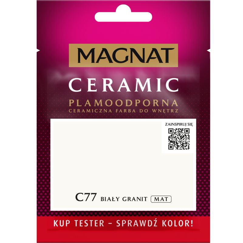 Magnat Ceramic C77 testmaling hvid granit 0,03 l