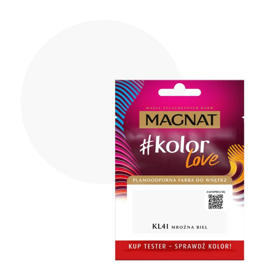 Magnat #kolorLove KL41 mælkehvid pletbestandig maling tester 25 ml