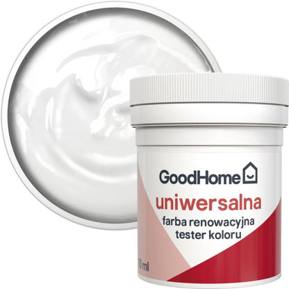 GoodHome universal renoveringsmaling tester i satinhvid 70 ml