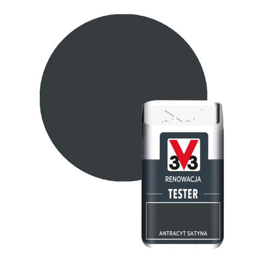 V33 renoveringsmaling tester antracit satin 0,05 l