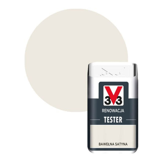 V33 renoveringsmaling tester bomuld satin 0,05 l