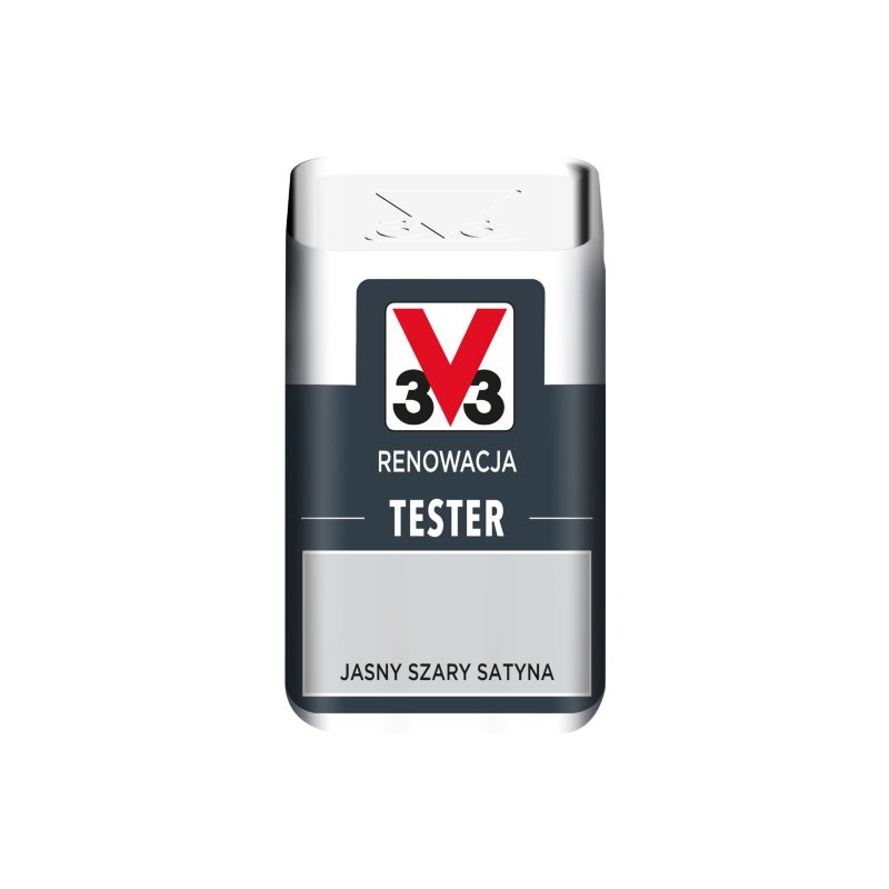 Tester til renoveringsmaling V33 lys grå satin 0,05 l