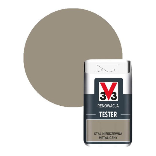 Tester til renoveringsmaling V33 rustfrit stål 0,05 l