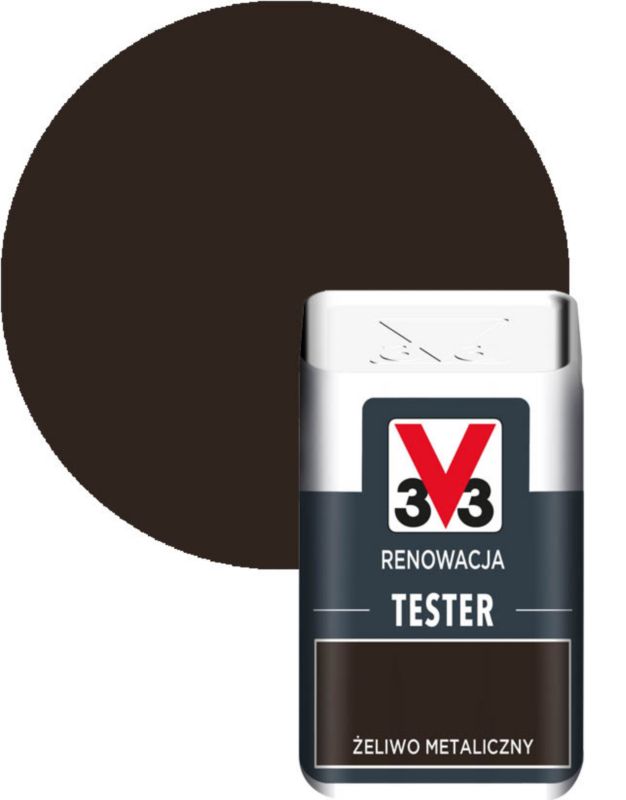 V33 renoveringsmaling tester støbejern metallic 0,05 l