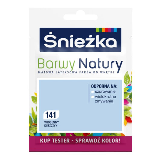 Tester maling Śnieżka Barwy Natury forårsregn 25 ml