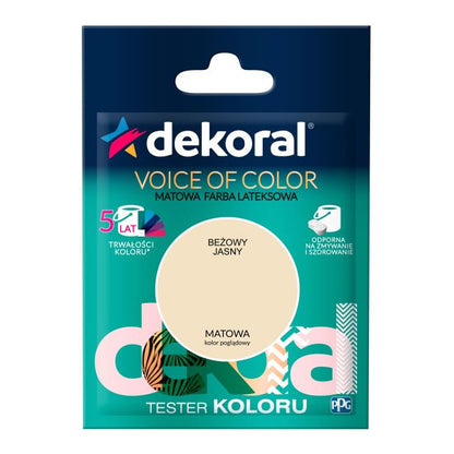Testerfarve Dekoral Voice of Color lys beige 0,05 l