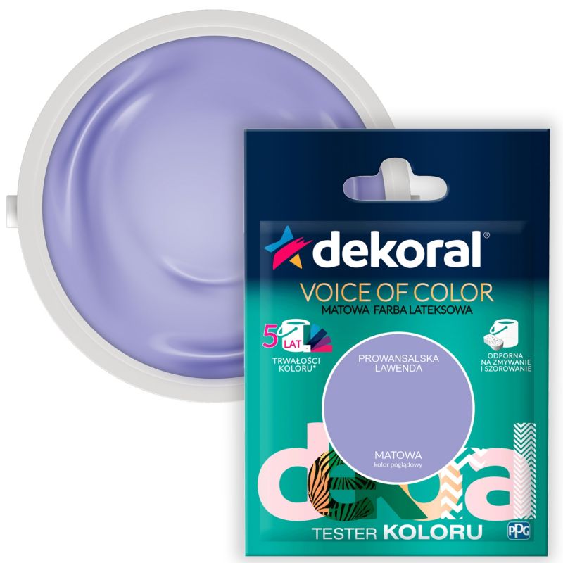 Testerfarve Dekoral Voice of Color provencalsk lavendel 0,05 l